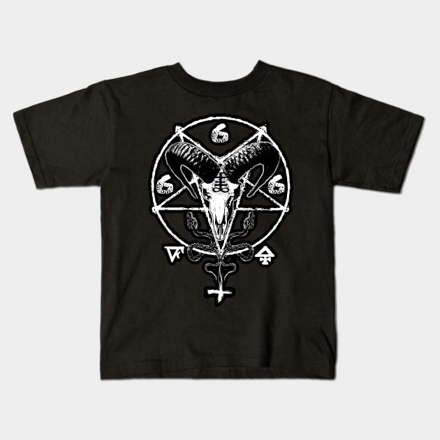 Baphomet Satanic 666 blasphemy tee Goat snake Alchemy Hermetic Esoteric T-Shir Kids T-Shirt by Esoteric Origins